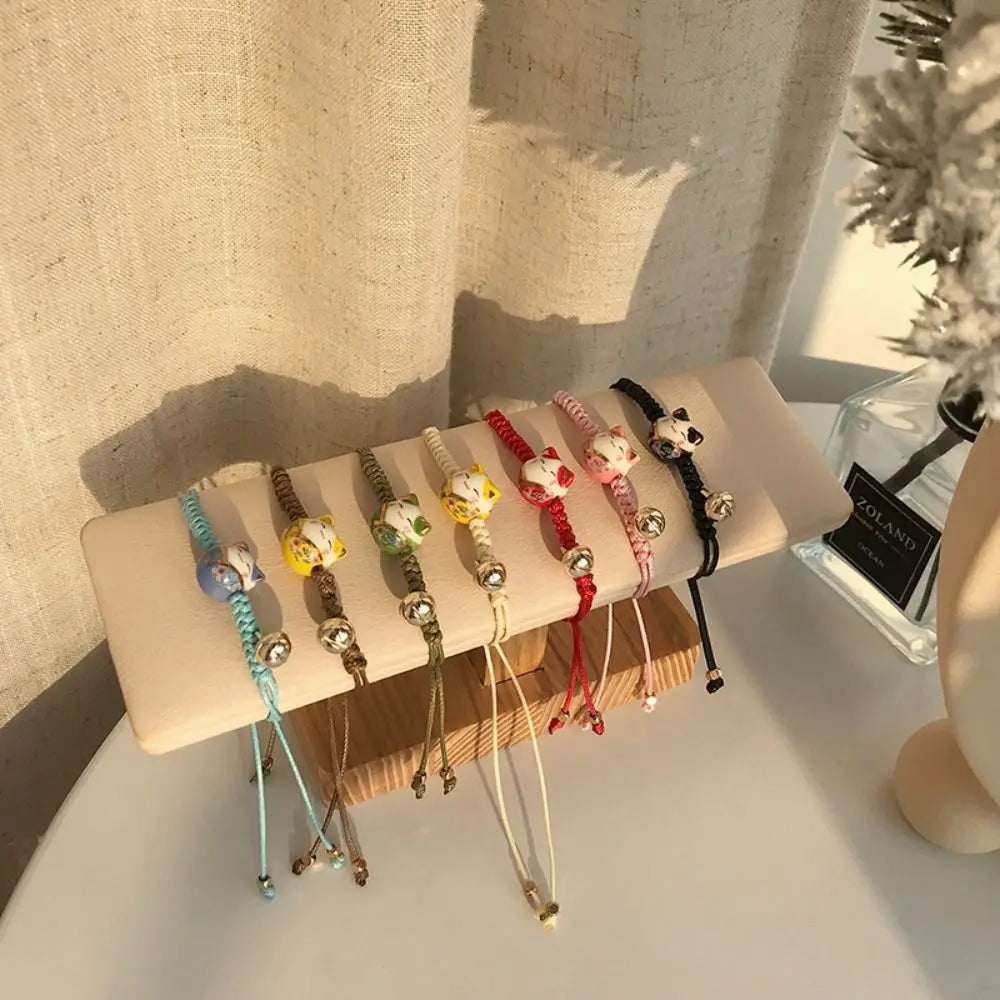 Bracelet Porte-Bonheur Maneki-Neko en Céramique