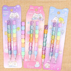 Crayon Empilable Visages Animaux Multicolore Pastel