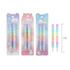 Crayon Empilable Visages Animaux Multicolore Pastel