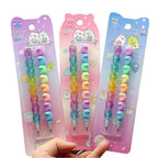 Crayon Empilable Visages Animaux Multicolore Pastel