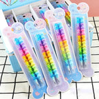Crayon Empilable Visages Animaux Multicolore Pastel