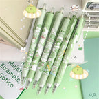 Lot de 6 Stylos Bille Grenouille Kawaii Vert Pâle