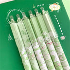 Lot de 6 Stylos Bille Grenouille Kawaii Vert Pâle