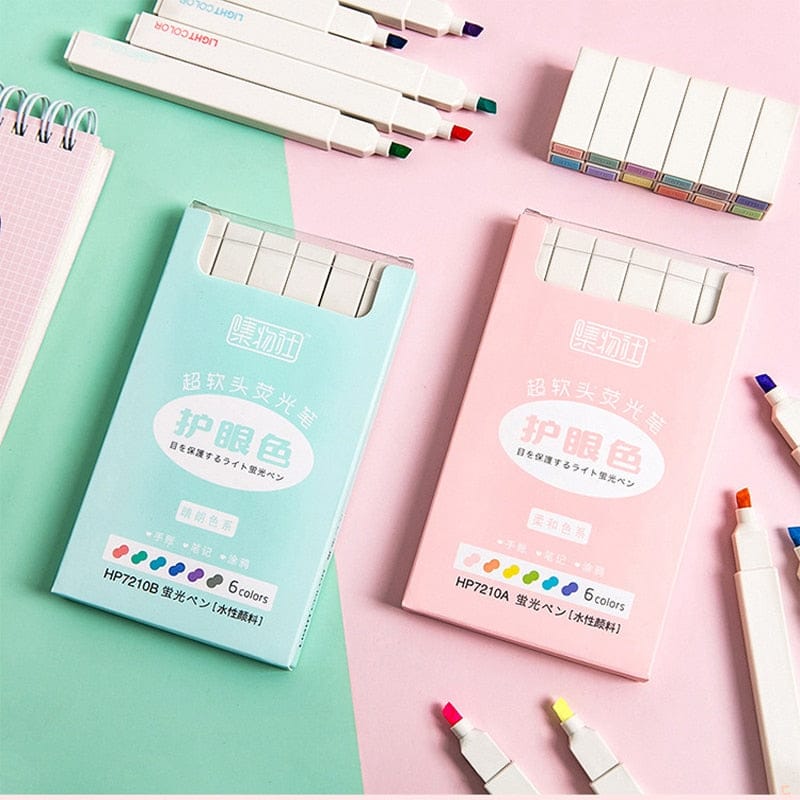 Surligneurs Pastels Doux pour les Yeux Lot de 6
