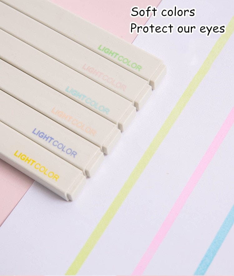 Surligneurs Pastels Doux pour les Yeux Lot de 6