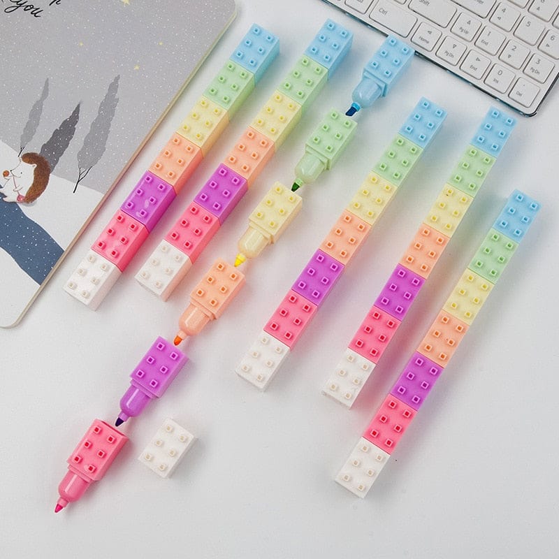 Surligneurs Blocs Empilables aux Couleurs Pastel