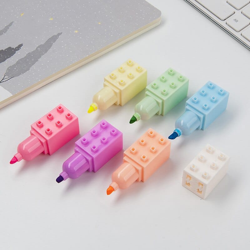 Surligneurs Blocs Empilables aux Couleurs Pastel