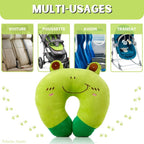 Oreiller de Cou en Peluche Grenouille Verte