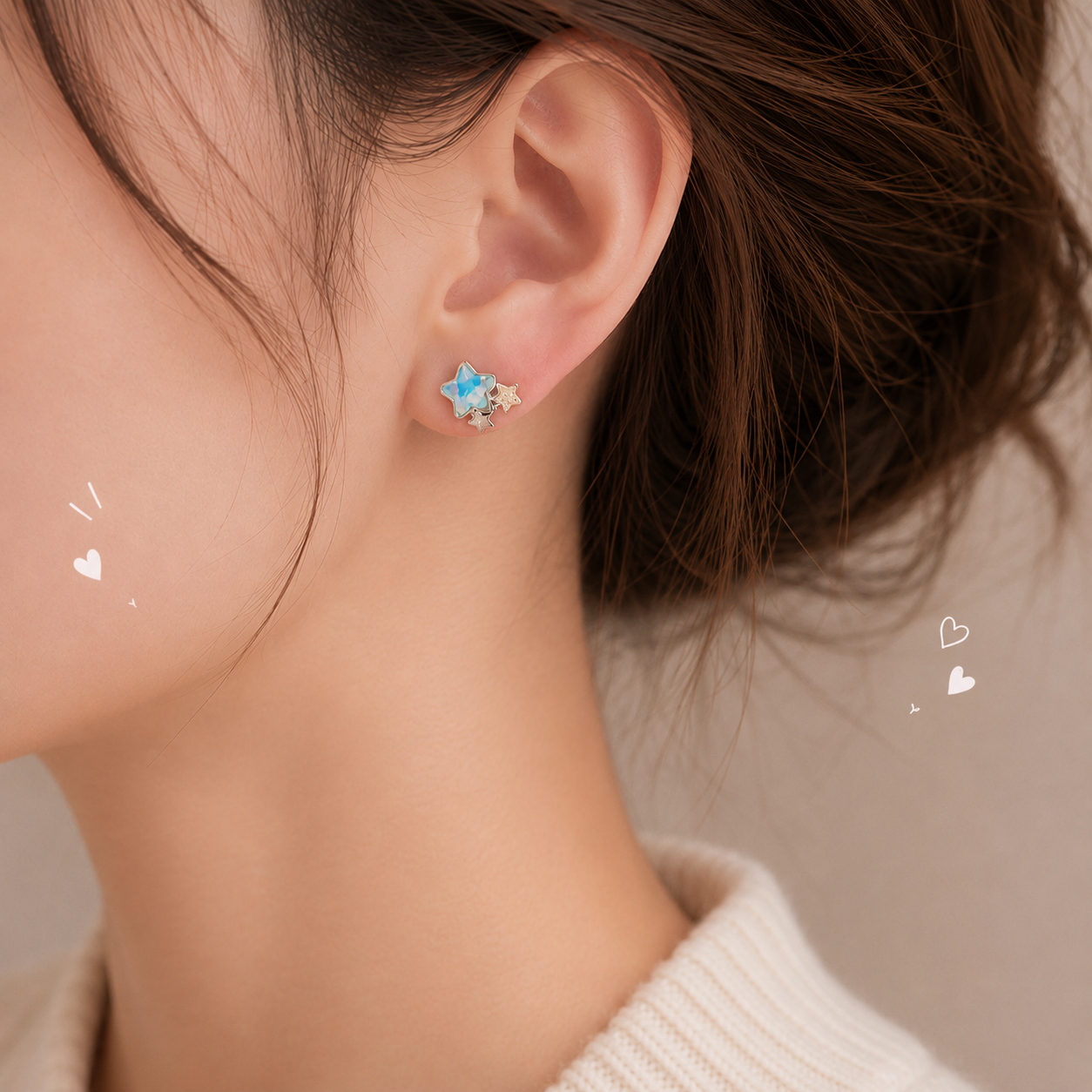 Boucles d'Oreilles Étoilées