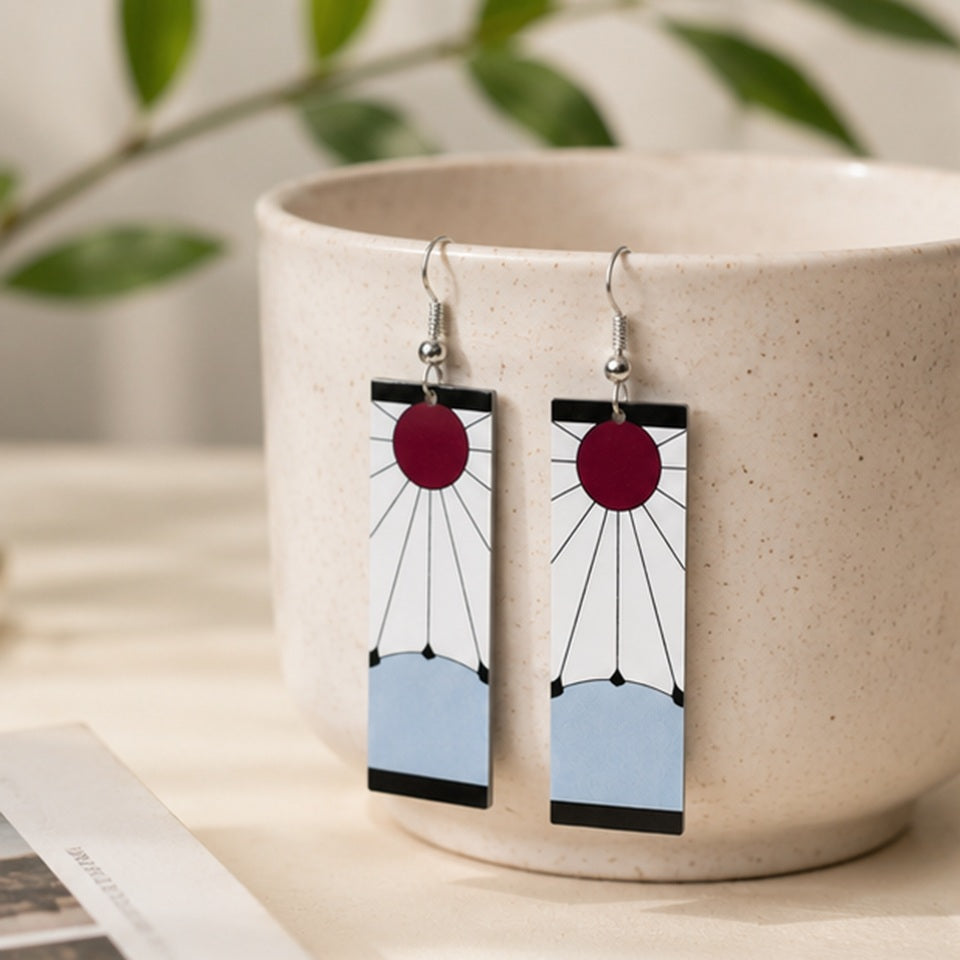 Boucles d'Oreilles Hanafuda de Tanjirō