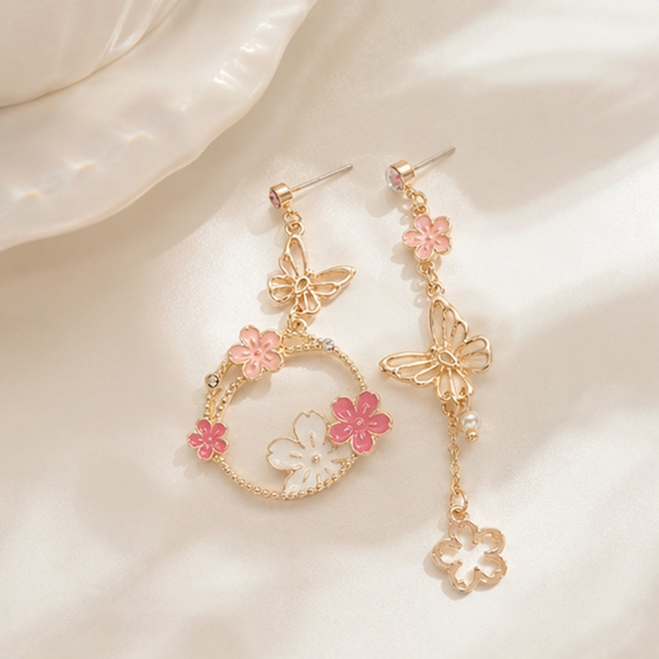 Boucles d'Oreilles Papillon en Sakura
