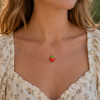 Collier en Fraise Synthétique
