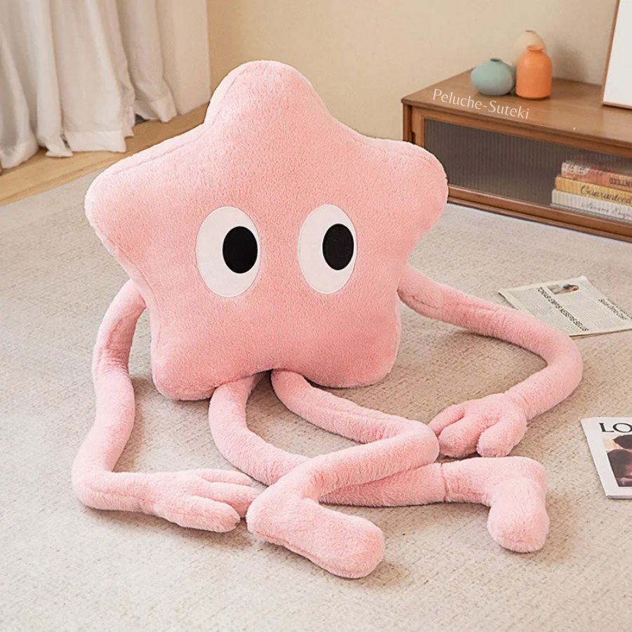 Peluche Étoile Rose Pastel aux Longs Membres