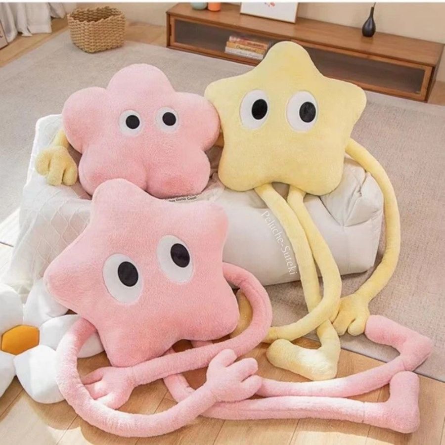 Peluche Étoile Rose Pastel aux Longs Membres