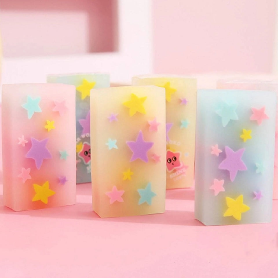 Gomme Colorée aux Étoiles