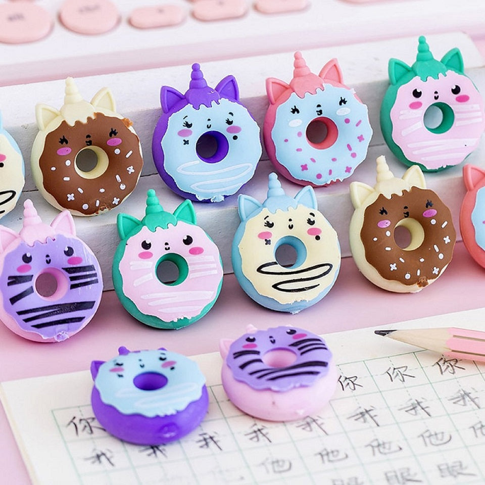 Gomme Donut Licorne Colorée