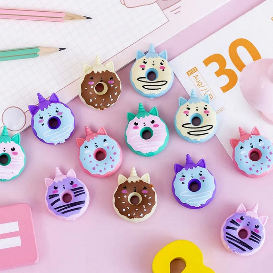 Gomme Donut Licorne Colorée