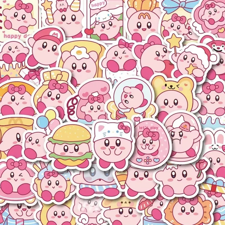 Lot de 20 Stickers Kirby Colorés