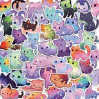 Stickers Chats Galaxie, Lot de 20 Pièces