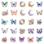 Lot de 20 Stickers Papillons Colorés