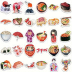 Stickers Thème Japon, Lot de 20 Pièces en Promo