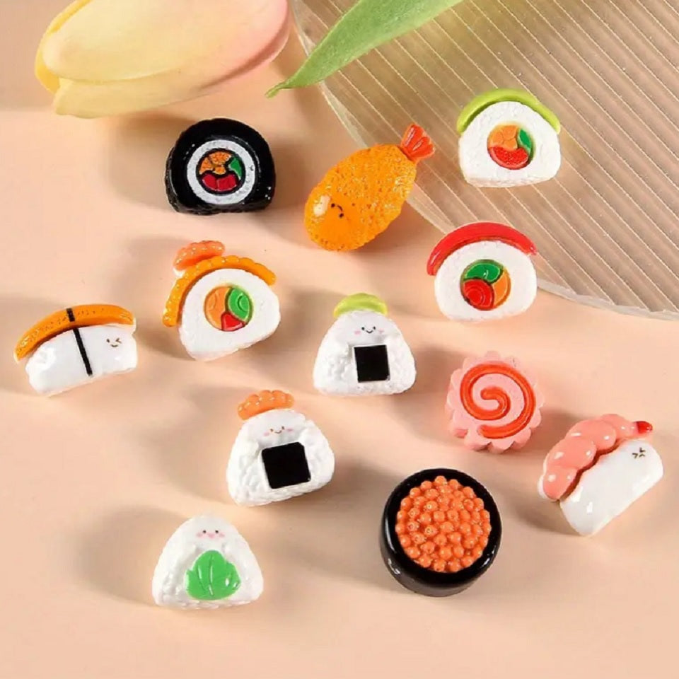 Lot de 4 Magnets Sushi Maki Onigiri