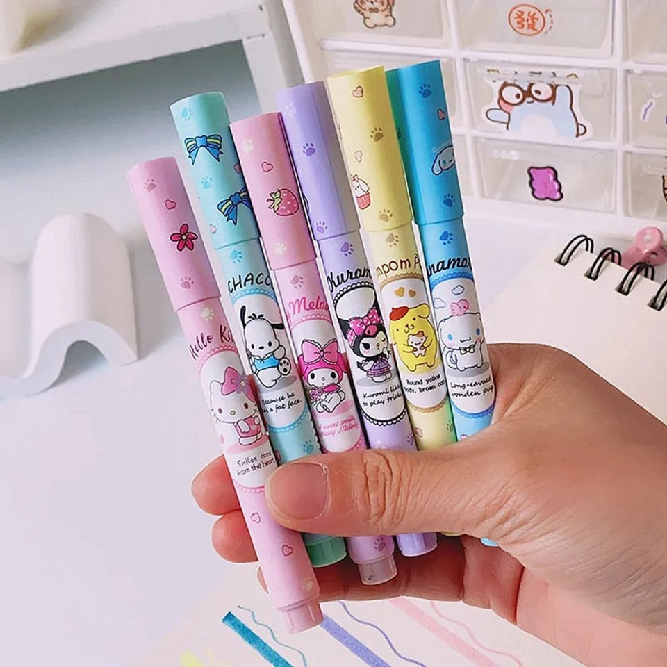 Lot de 6 Surligneurs Sanrio Colorés
