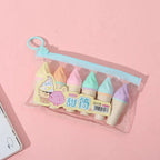 Lot de 6 Surligneurs en Forme de Cornet de Glace