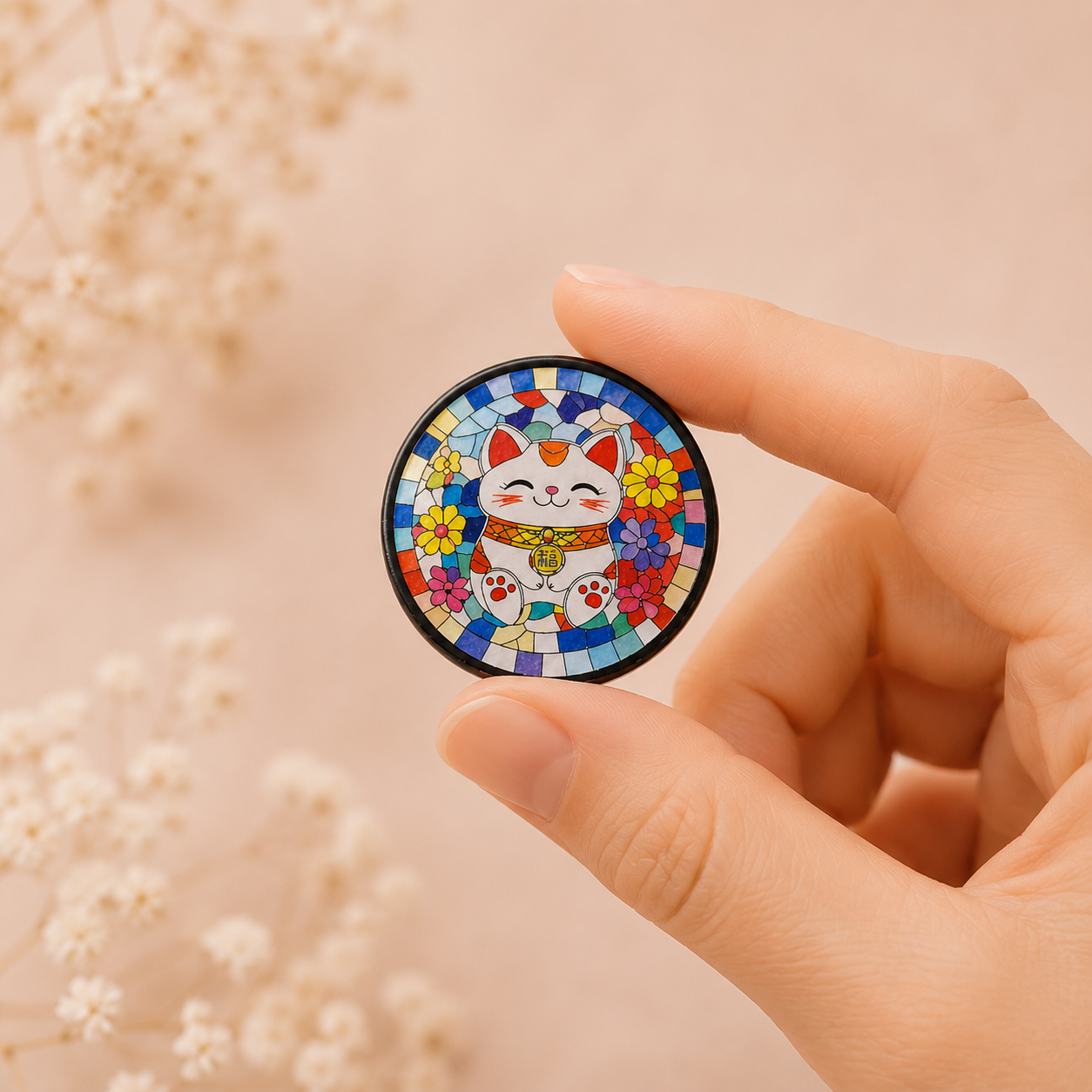 Aimant Chat Maneki Neko Porte-Bonheur