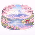 Sticker Prénom Personnalisé Mont Fuji