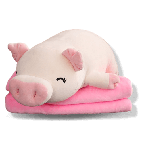 Peluche Oreiller Cochon heureux
