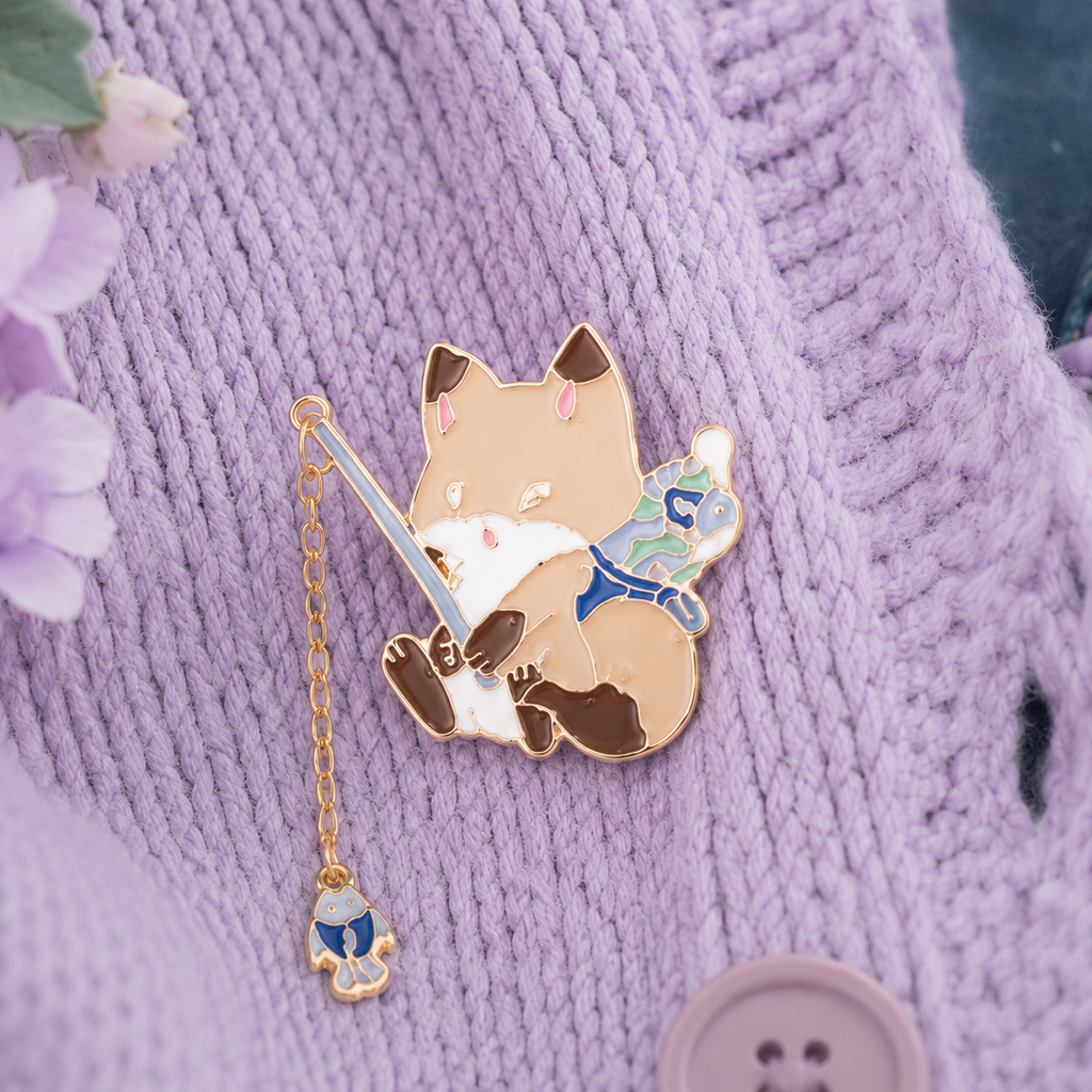 Pin's en Émail Renard Pêcheur
