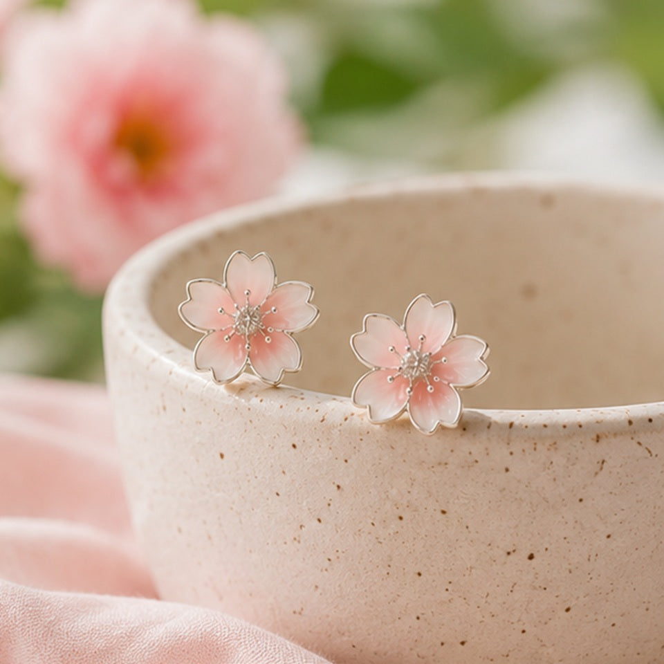 Boucles d'oreilles Fleurs de Sakura