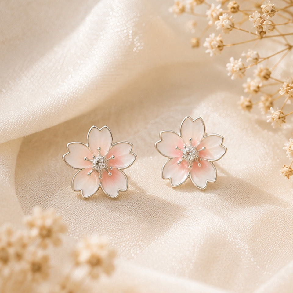 Boucles d'oreilles Fleurs de Sakura