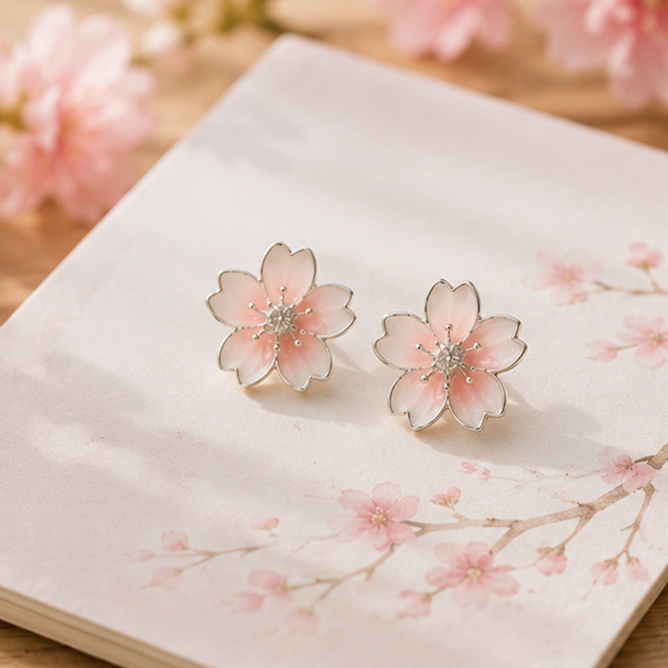 Boucles d'oreilles Fleurs de Sakura