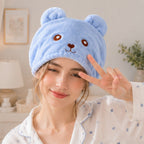 Serviette en Microfibre pour Cheveux Ourson