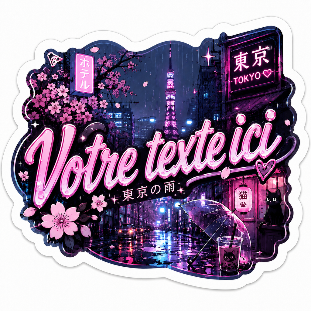 Sticker Prénom Personnalisé Tokyo