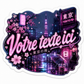 Sticker Prénom Personnalisé Tokyo