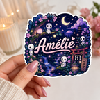 Autocollant Personnalisé Amélie Nuit Sakura et Kodama