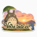 Autocollant Totoro et Amis Coucher de Soleil Personnalisé