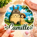 Sticker Prénom Totoro Kawaii Personnalisé
