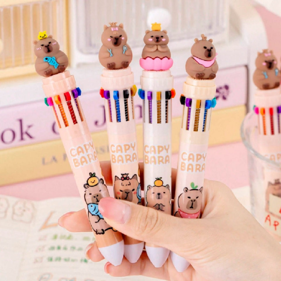 Stylo Capybara à 10 Couleurs