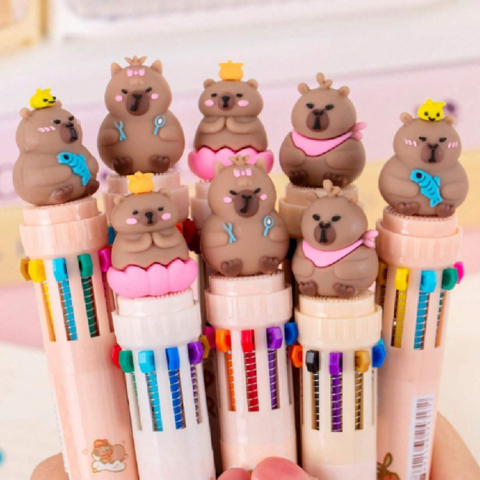 Stylo Capybara à 10 Couleurs