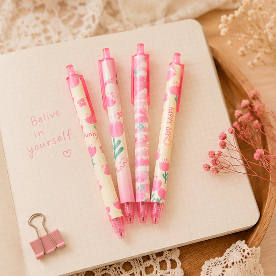 Stylo à Tulipes Roses