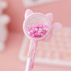 Stylo Chat à Paillettes Sakura