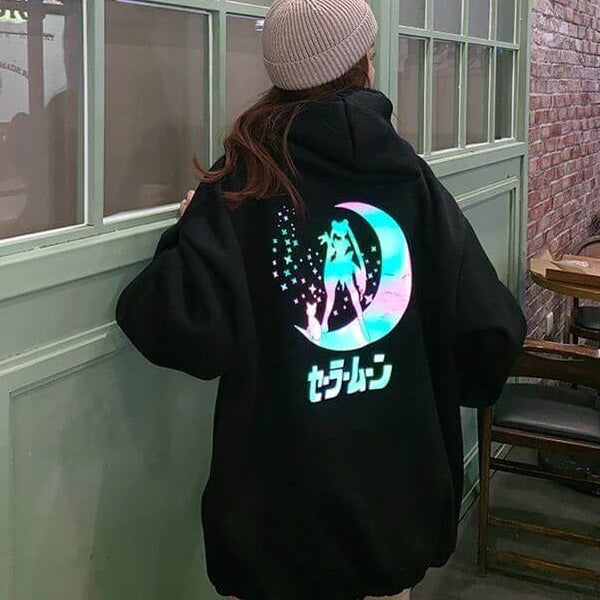 Sweat capuche réfléchissant Sailor moon