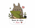 Sticker Mood Totoro Besoin de câlins – format 5, 8 ou 10 cm personnalisable