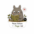 Sticker Mood Totoro Pause lecture – décoration kawaii personnalisable