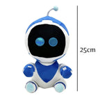 Peluche Robot Bleue et Blanche à Yeux Brillants