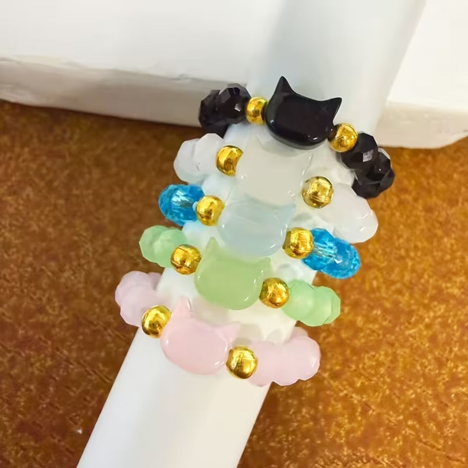 Bague Chat aux Perles